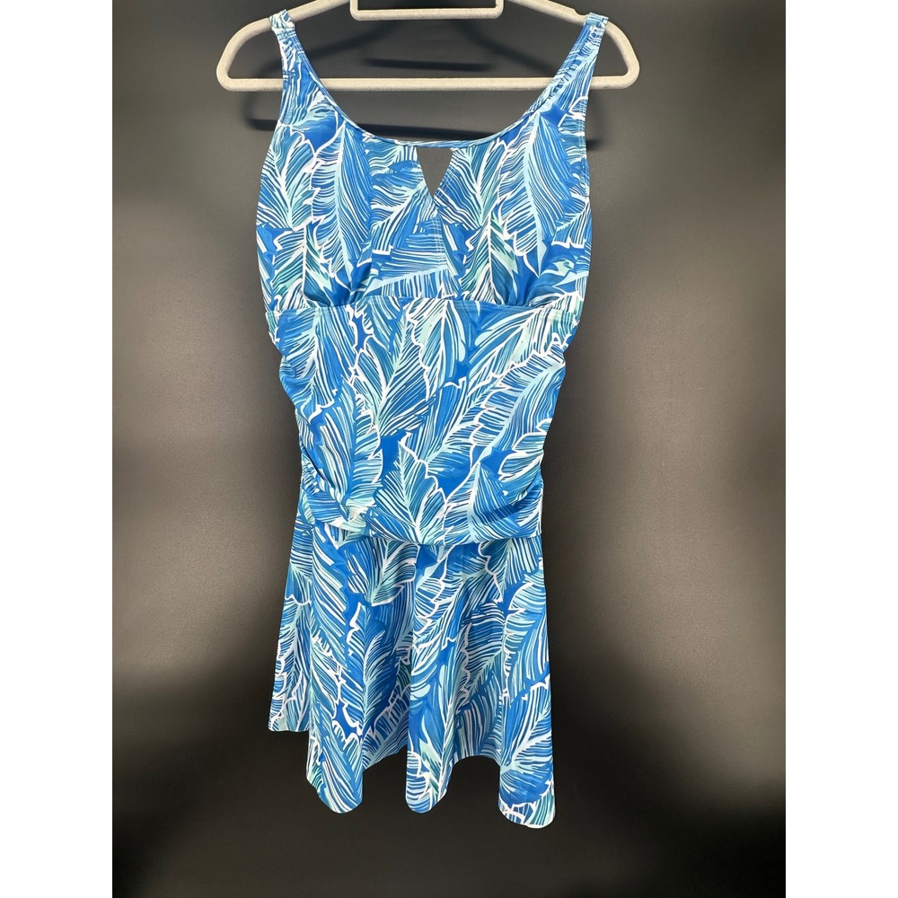 Kate Kasin tropical Tankini Top swimsuit swim wear Top Sz L